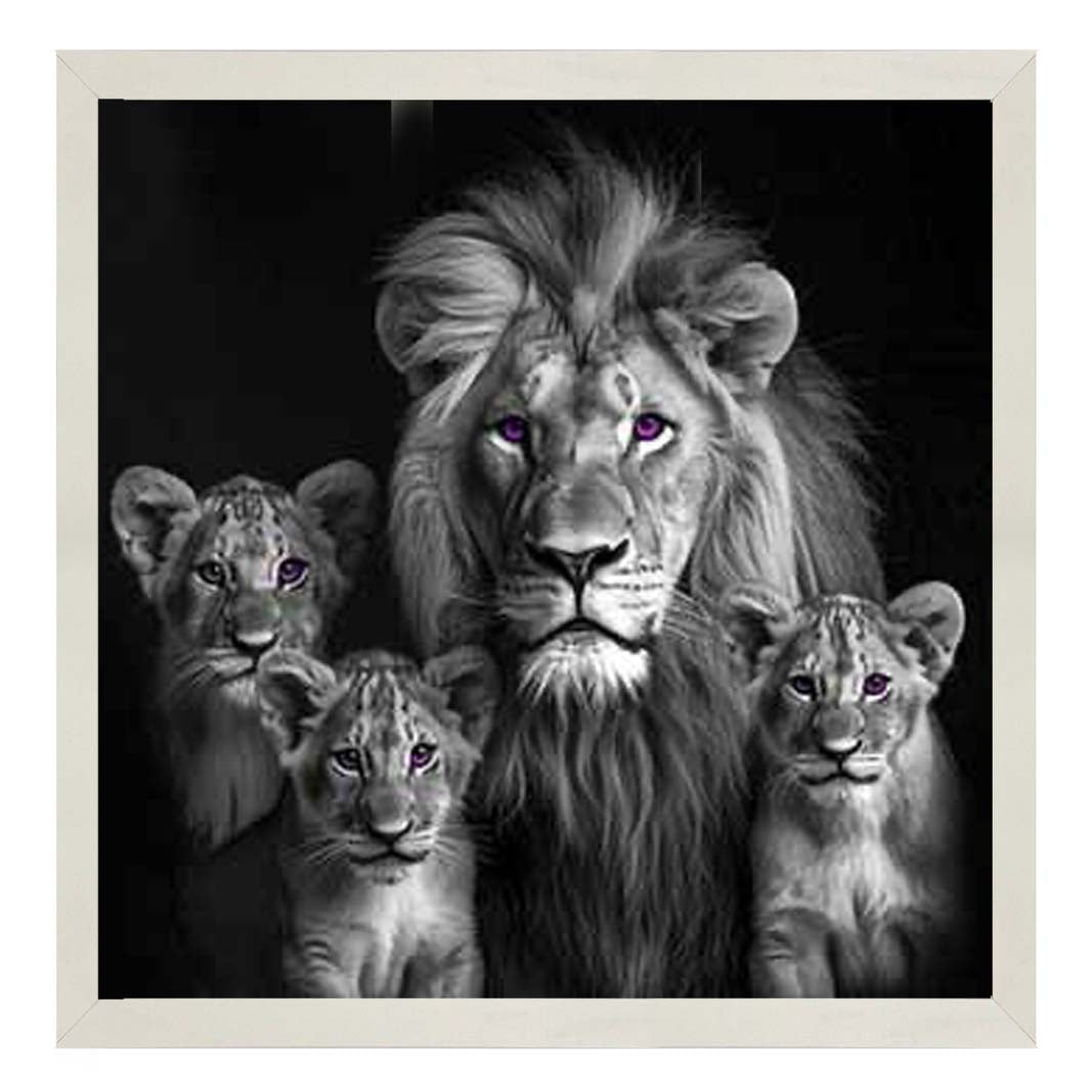 AN2218-PK Pink Eyes Lion Family