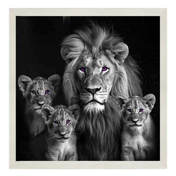 AN2218-PK Pink Eyes Lion Family