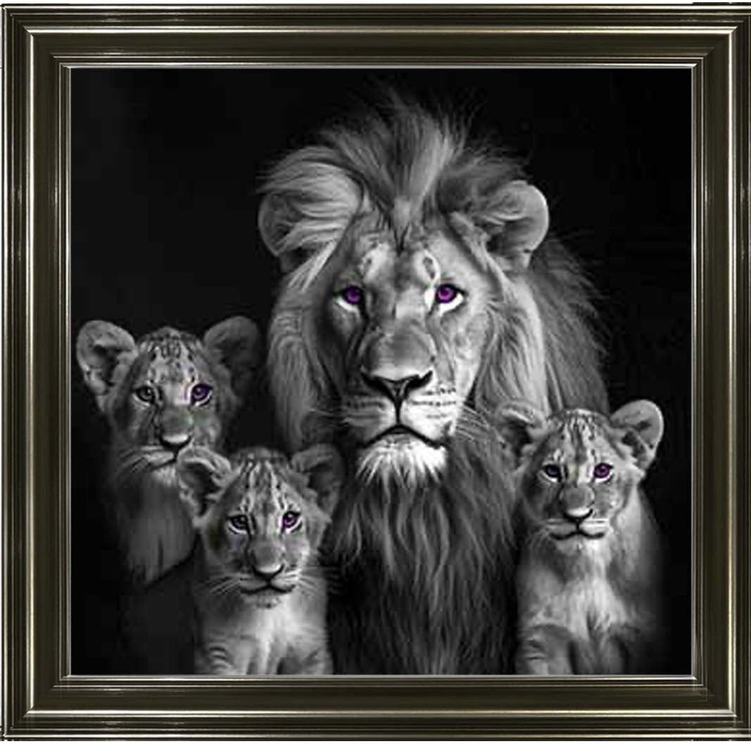 AN2218-PK Pink Eyes Lion Family