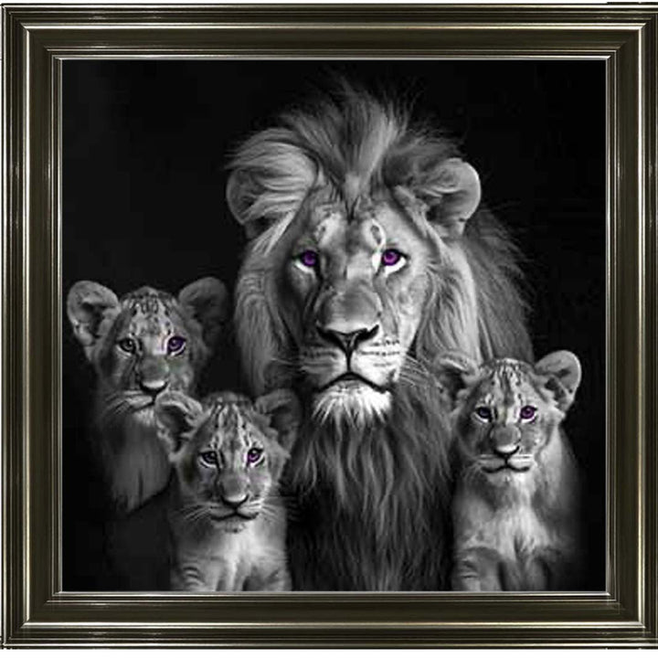 AN2218-PK Pink Eyes Lion Family