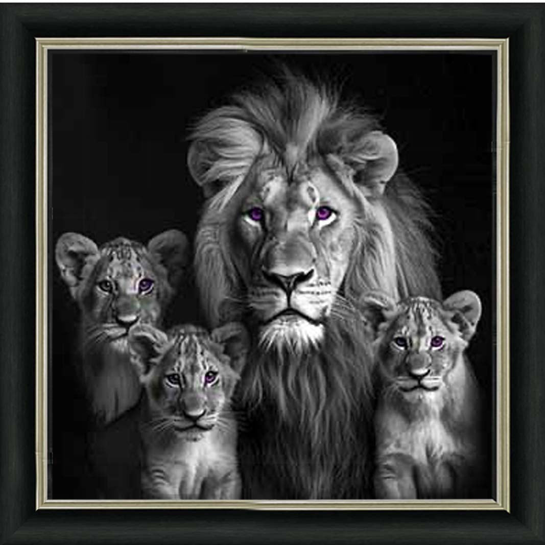 AN2218-PK Pink Eyes Lion Family