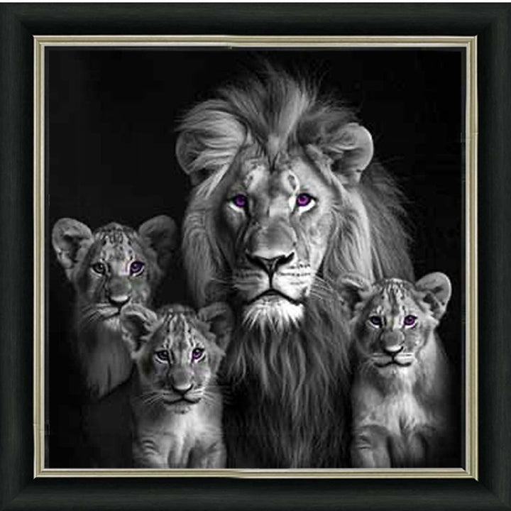 AN2218-PK Pink Eyes Lion Family