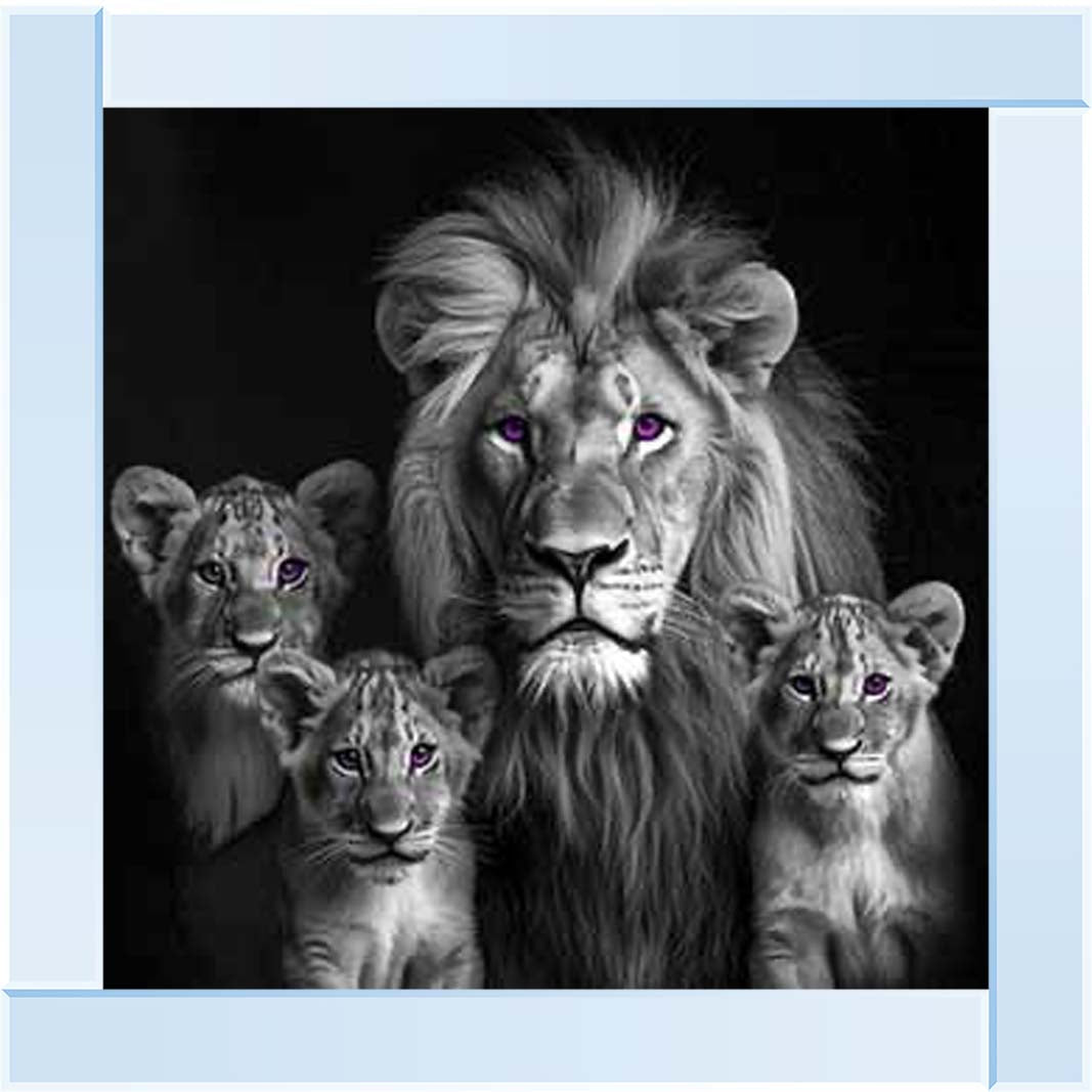 AN2218-PK Pink Eyes Lion Family