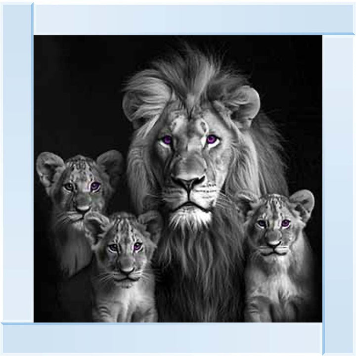 AN2218-PK Pink Eyes Lion Family
