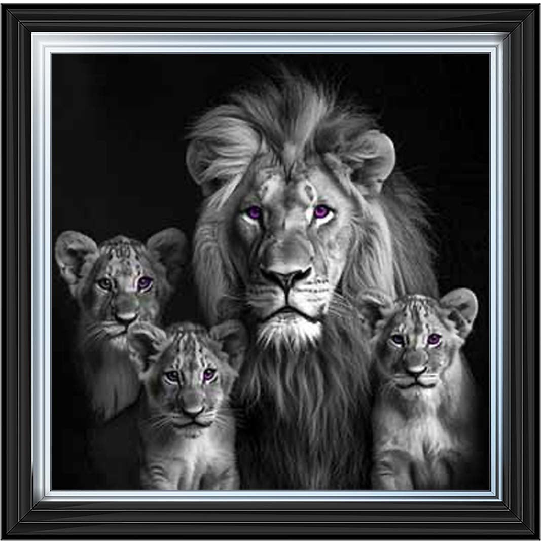 AN2218-PK Pink Eyes Lion Family
