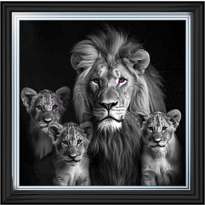 AN2218-PK Pink Eyes Lion Family