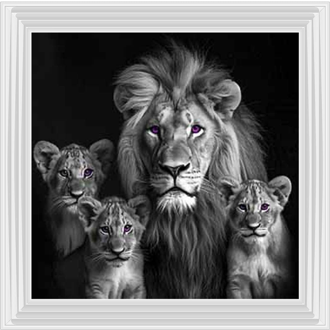 AN2218-PK Pink Eyes Lion Family