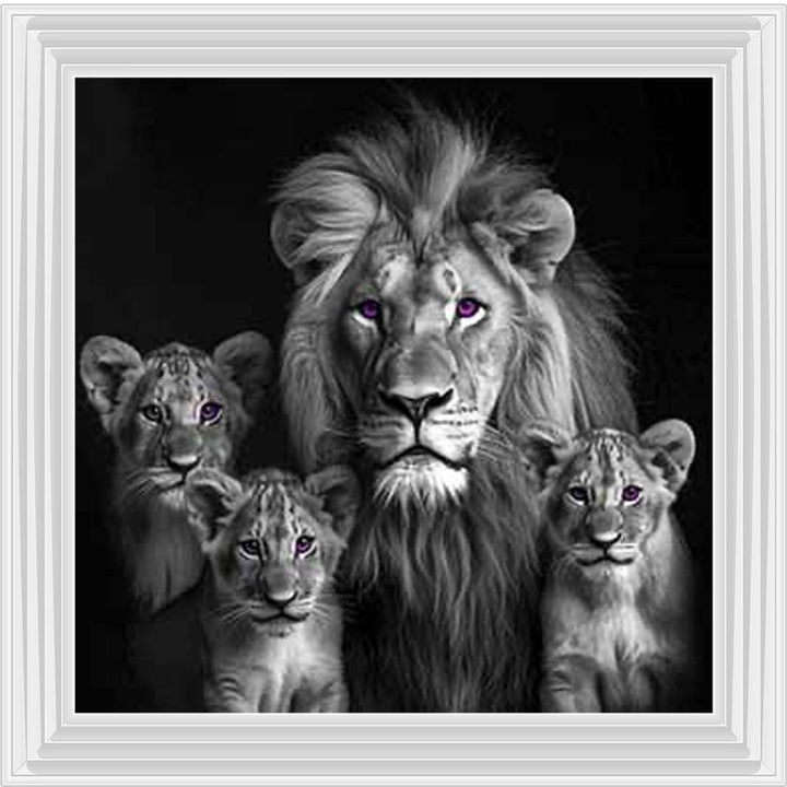 AN2218-PK Pink Eyes Lion Family