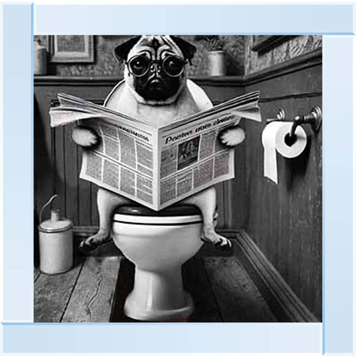 AN2235 Bulldog paper & Glasses