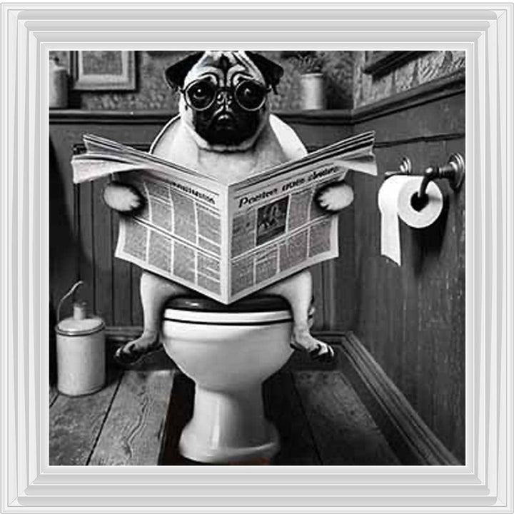 AN2235 Bulldog paper & Glasses