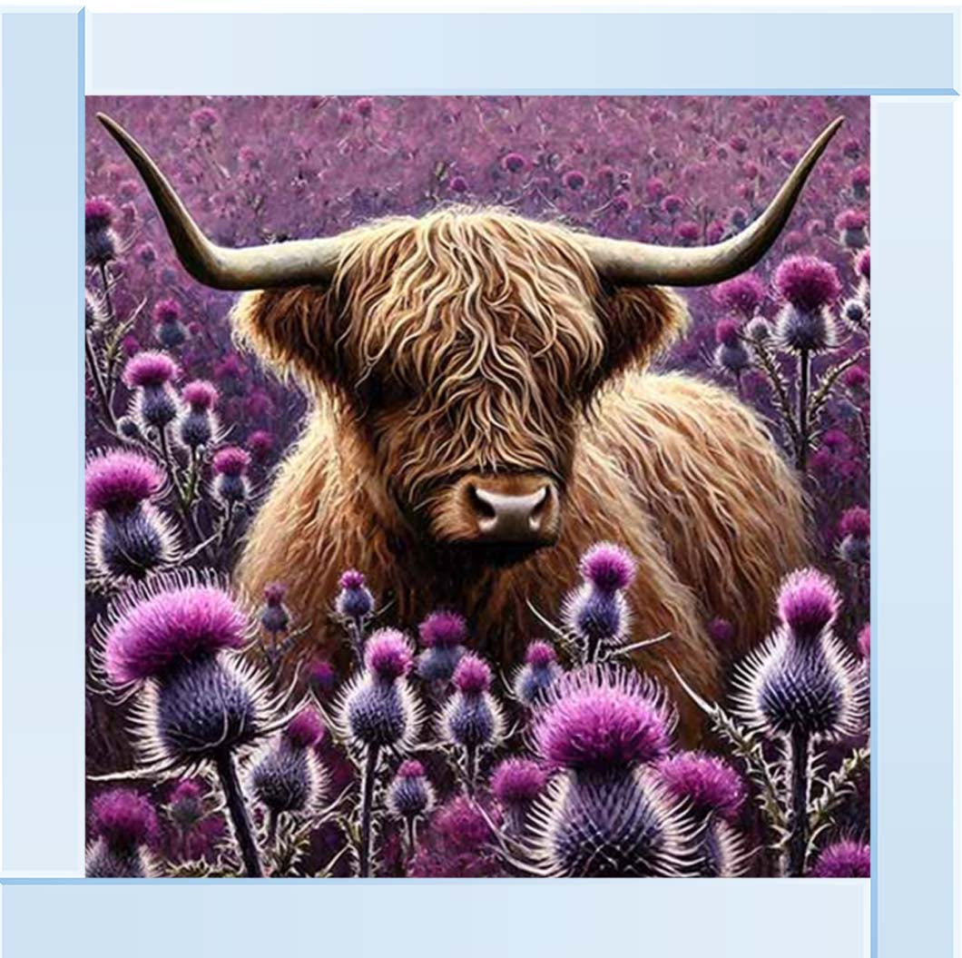 AN2236 Thistle Highland Coo