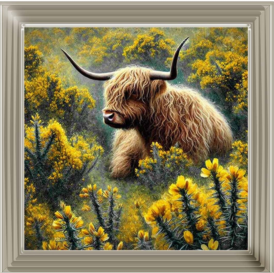 AN2239 Yelllow Grose Highland Coo