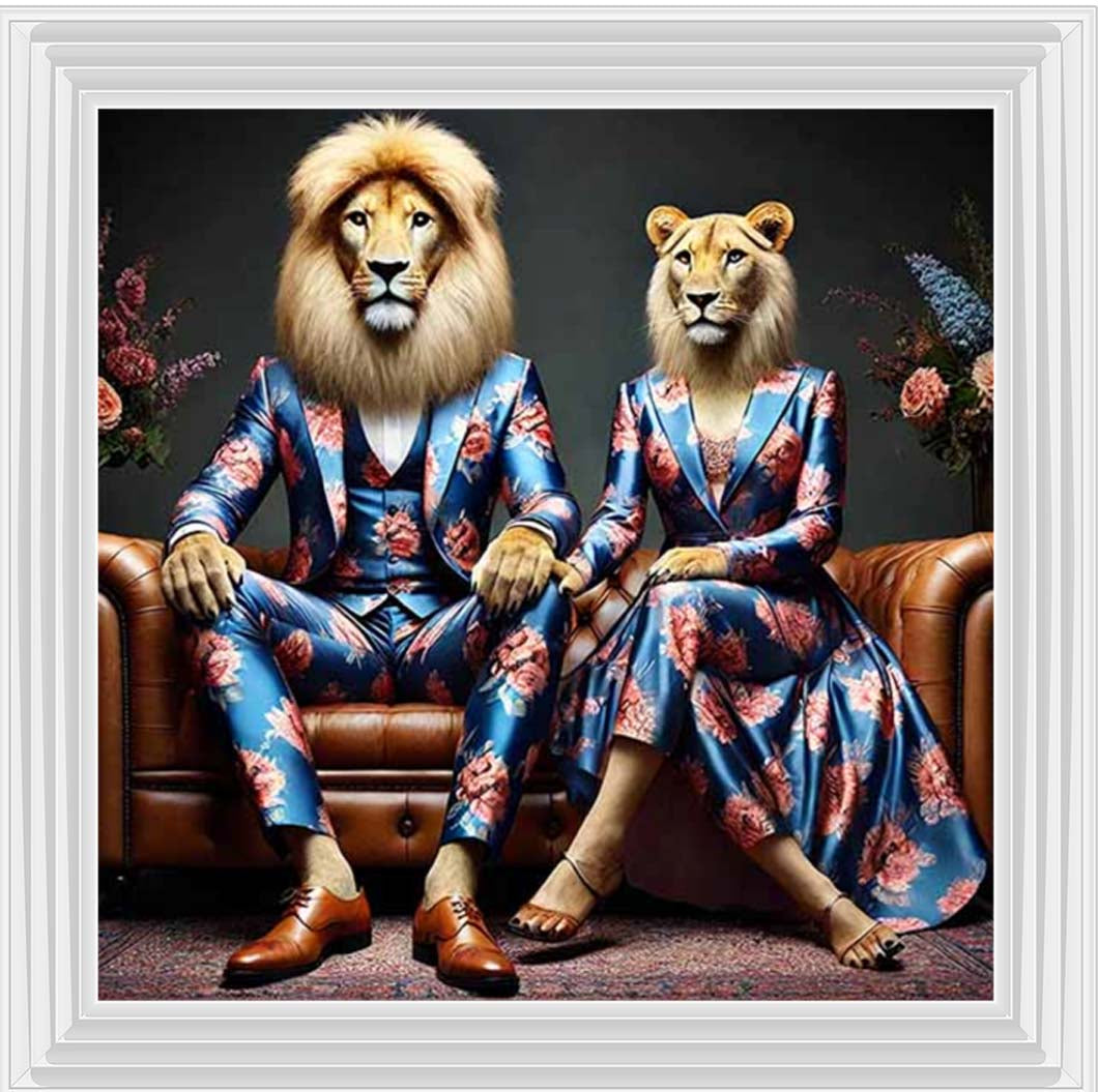 AN2259 Lion Couple Act As Human