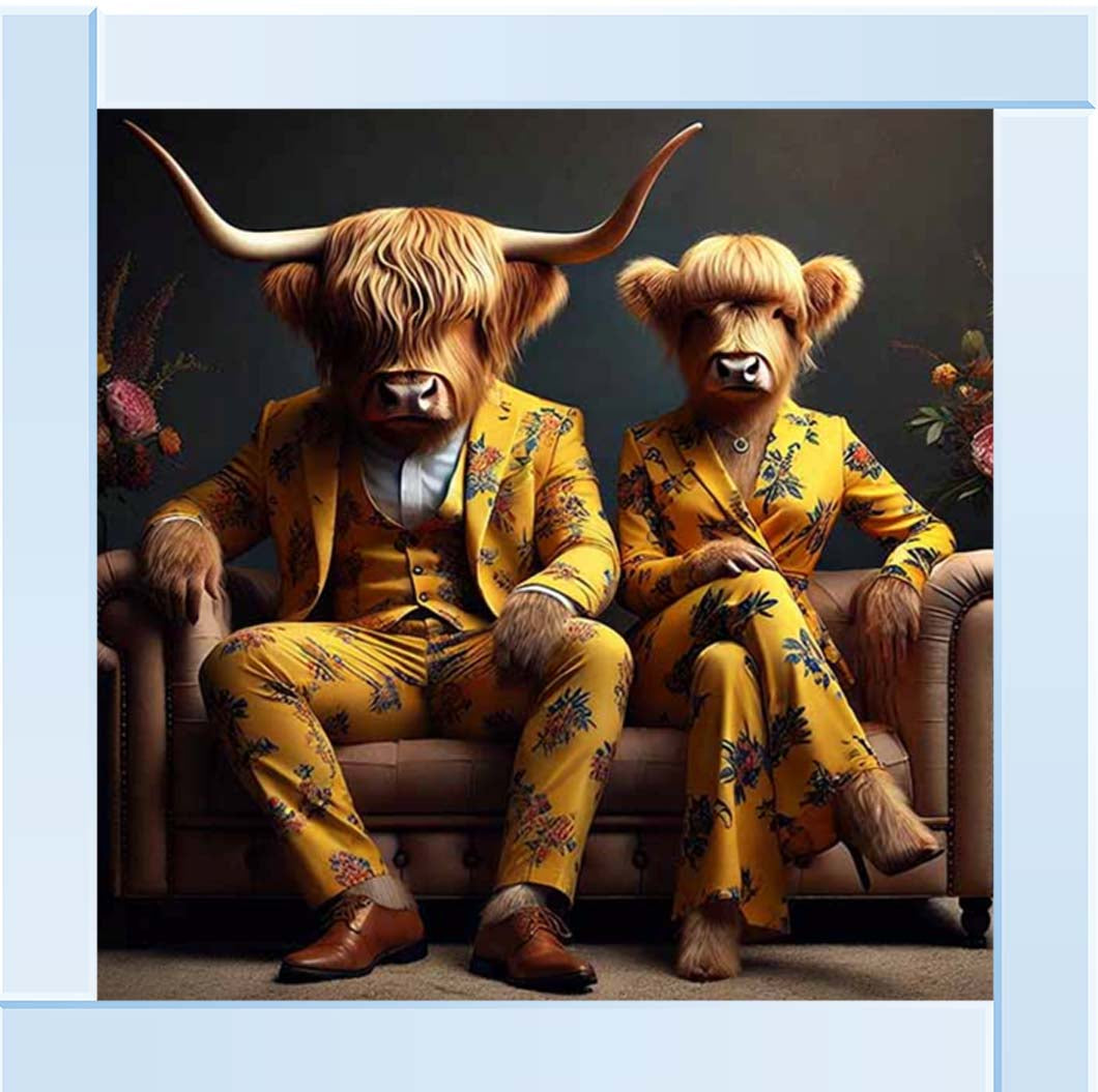 AN2263 Cow Couple Act As Human