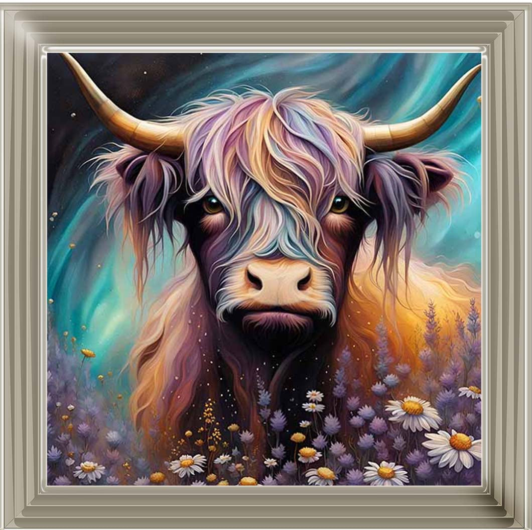 AN2264 Cow in White Flowers