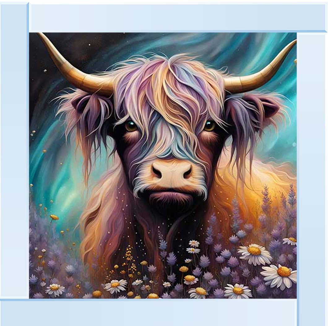 AN2264 Cow in White Flowers