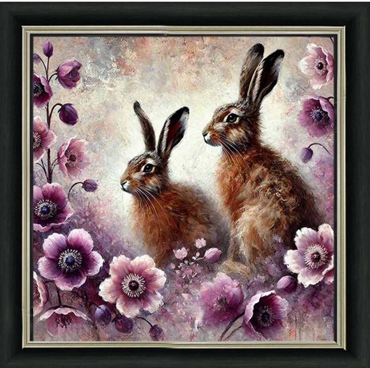 AN2277 Twin Bunny Pink Flowers