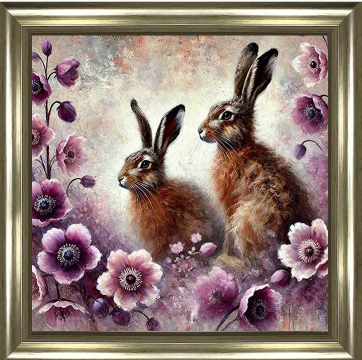 AN2277 Twin Bunny Pink Flowers