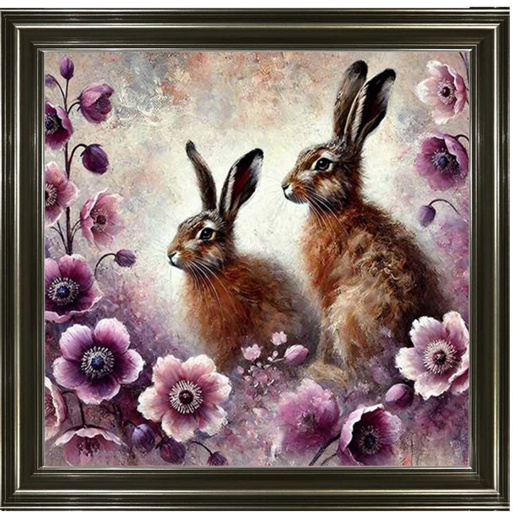 AN2277 Twin Bunny Pink Flowers