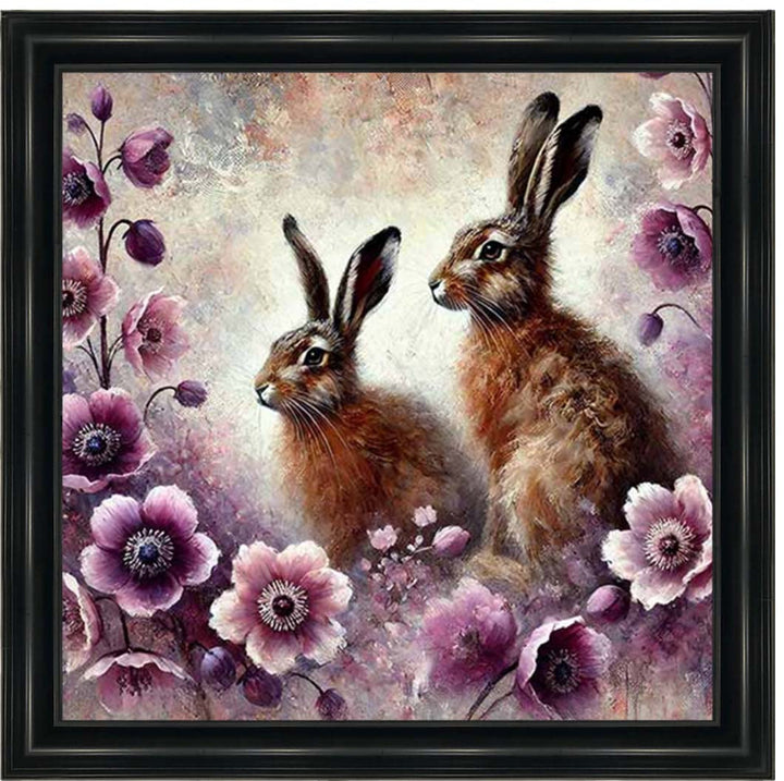 AN2277 Twin Bunny Pink Flowers