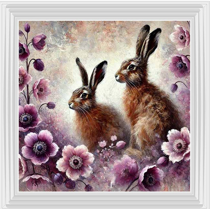 AN2277 Twin Bunny Pink Flowers