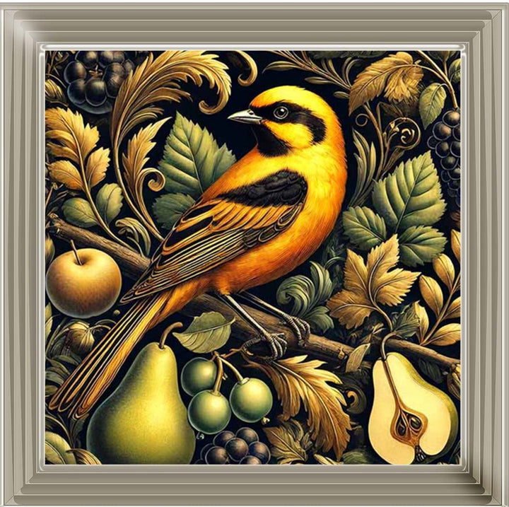 AN2282-BO Orange Bird Loves Pears