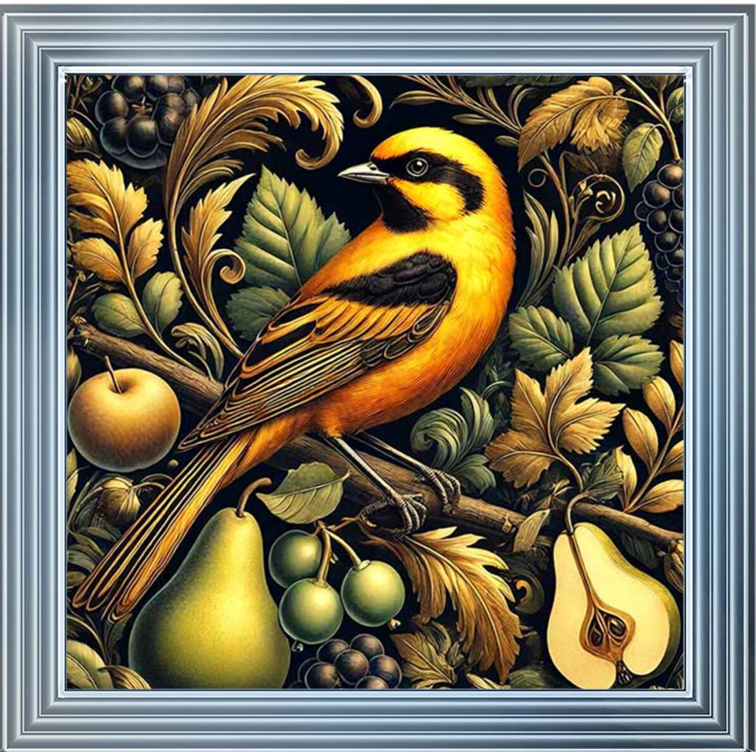 AN2282-BO Orange Bird Loves Pears