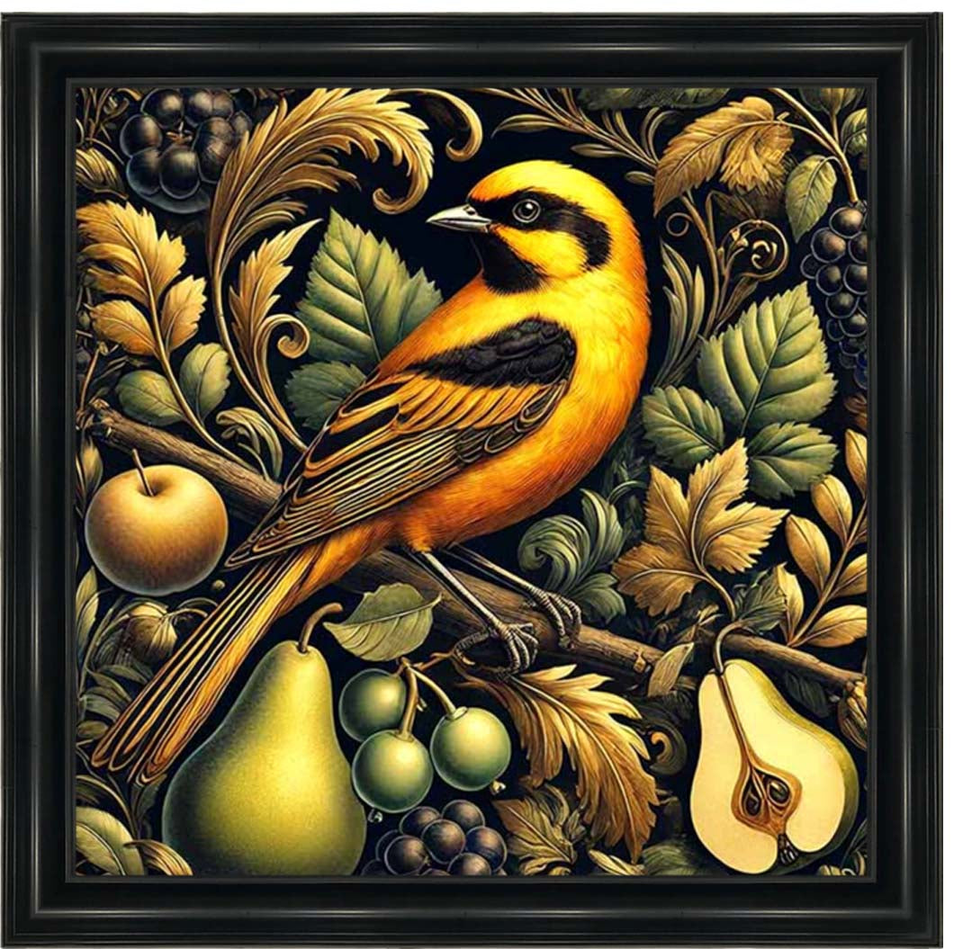 AN2282-BO Orange Bird Loves Pears