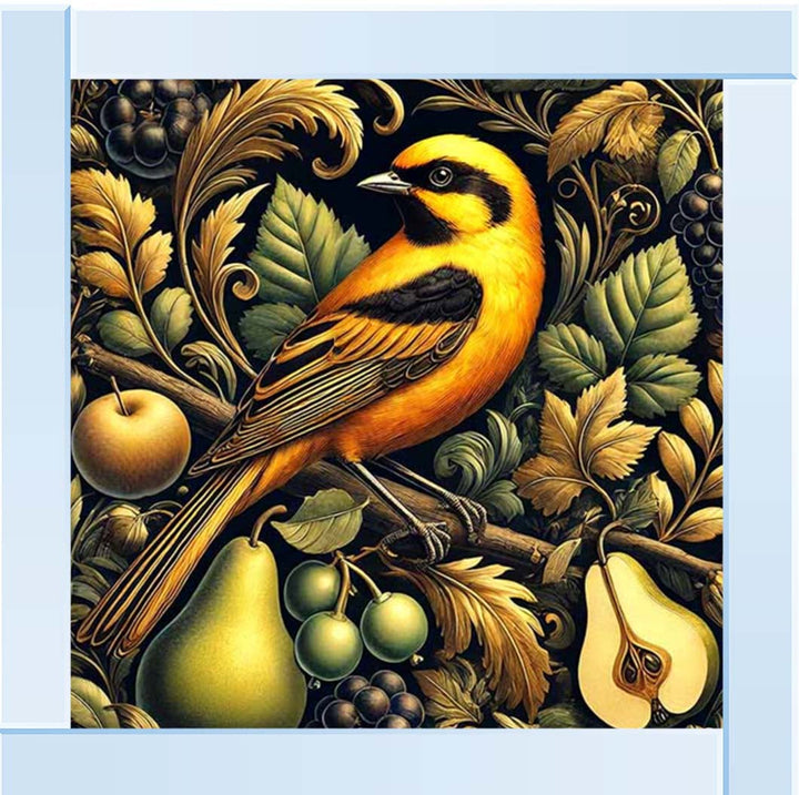 AN2282-BO Orange Bird Loves Pears