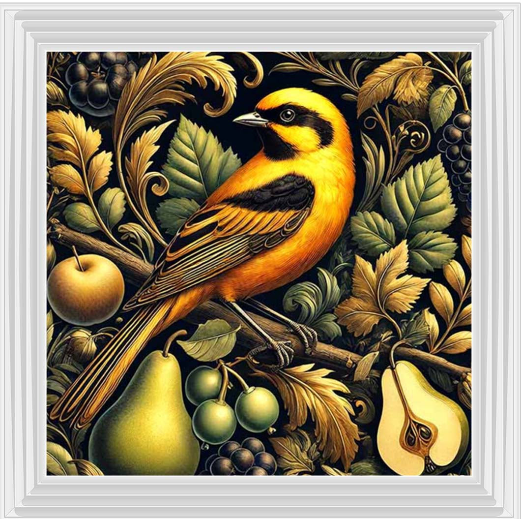 AN2282-BO Orange Bird Loves Pears