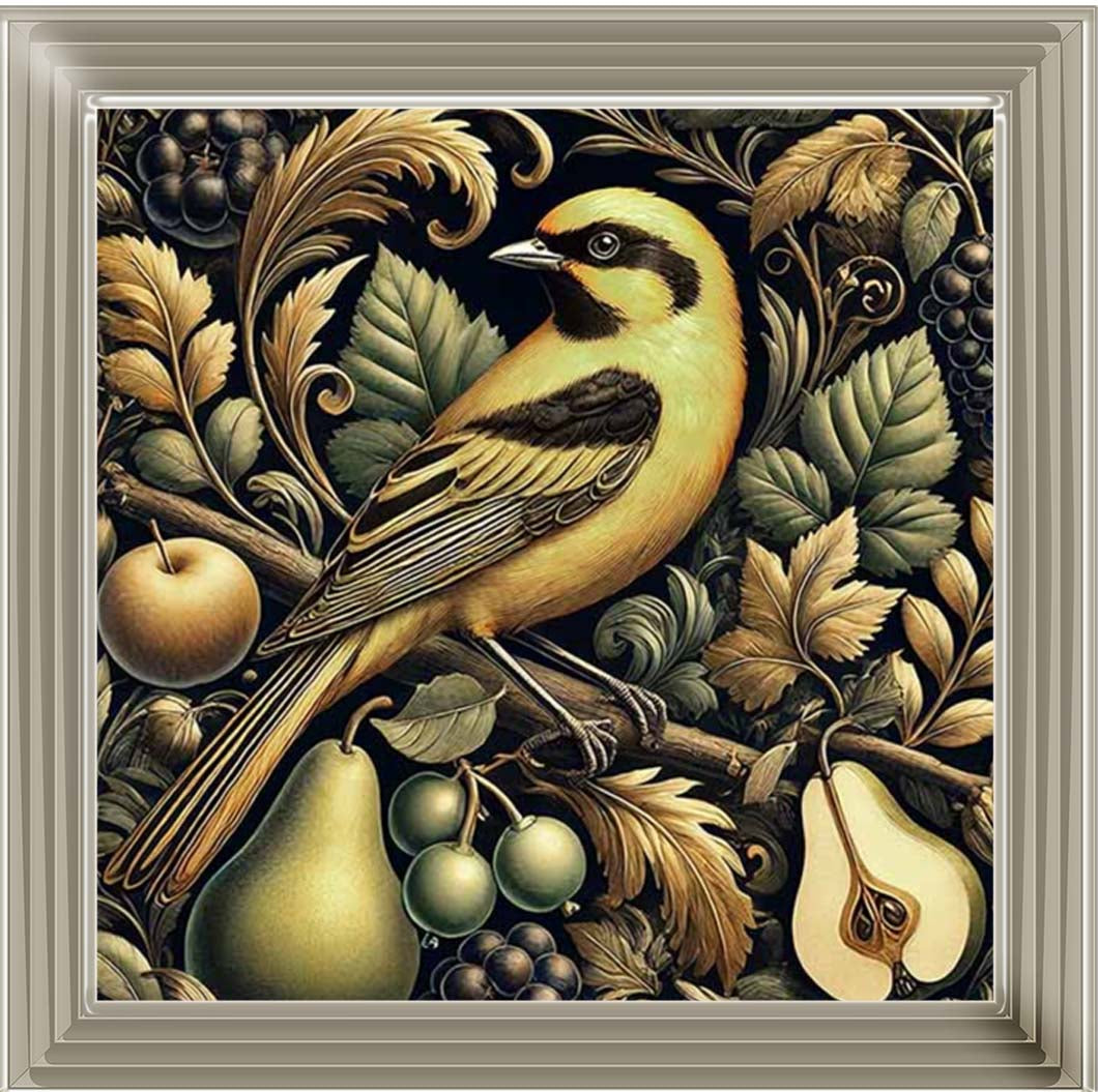 AN2282-DO Yellow Bird Loves Pears||