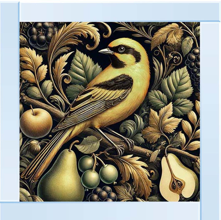 AN2282-DO Yellow Bird Loves Pears||