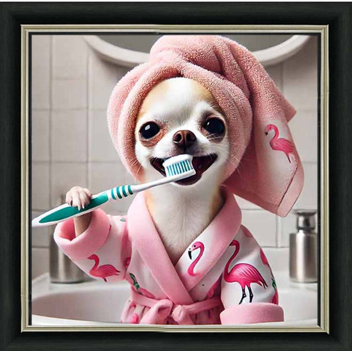 AN2285 Chihuahua Brushing Teeth
