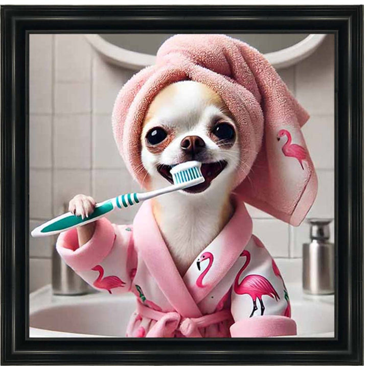 AN2285 Chihuahua Brushing Teeth