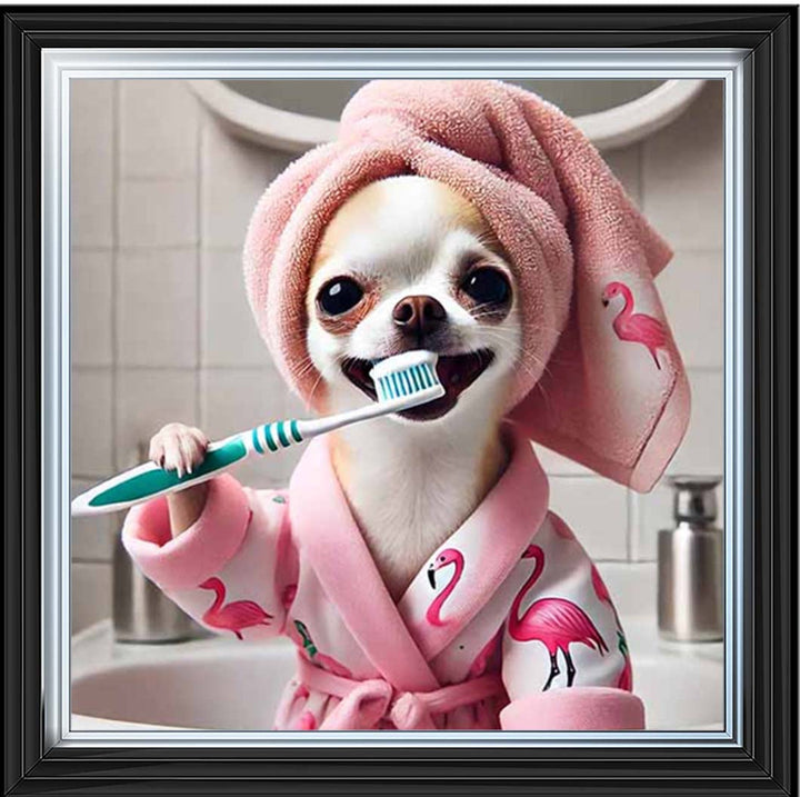 AN2285 Chihuahua Brushing Teeth