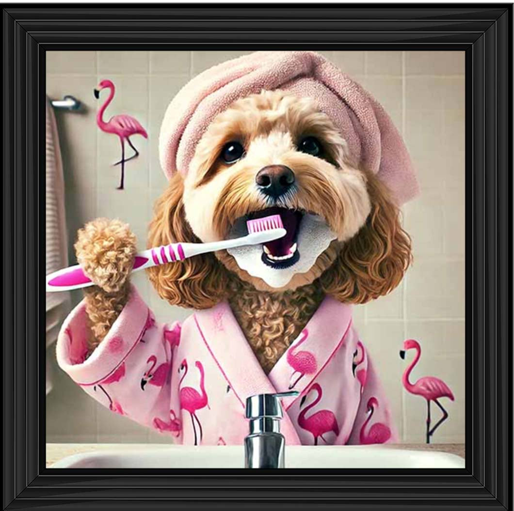 AN2286 Cockapoo Brushing Teeth