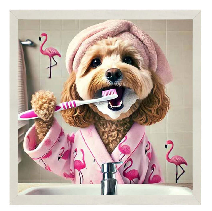 AN2286 Cockapoo Brushing Teeth