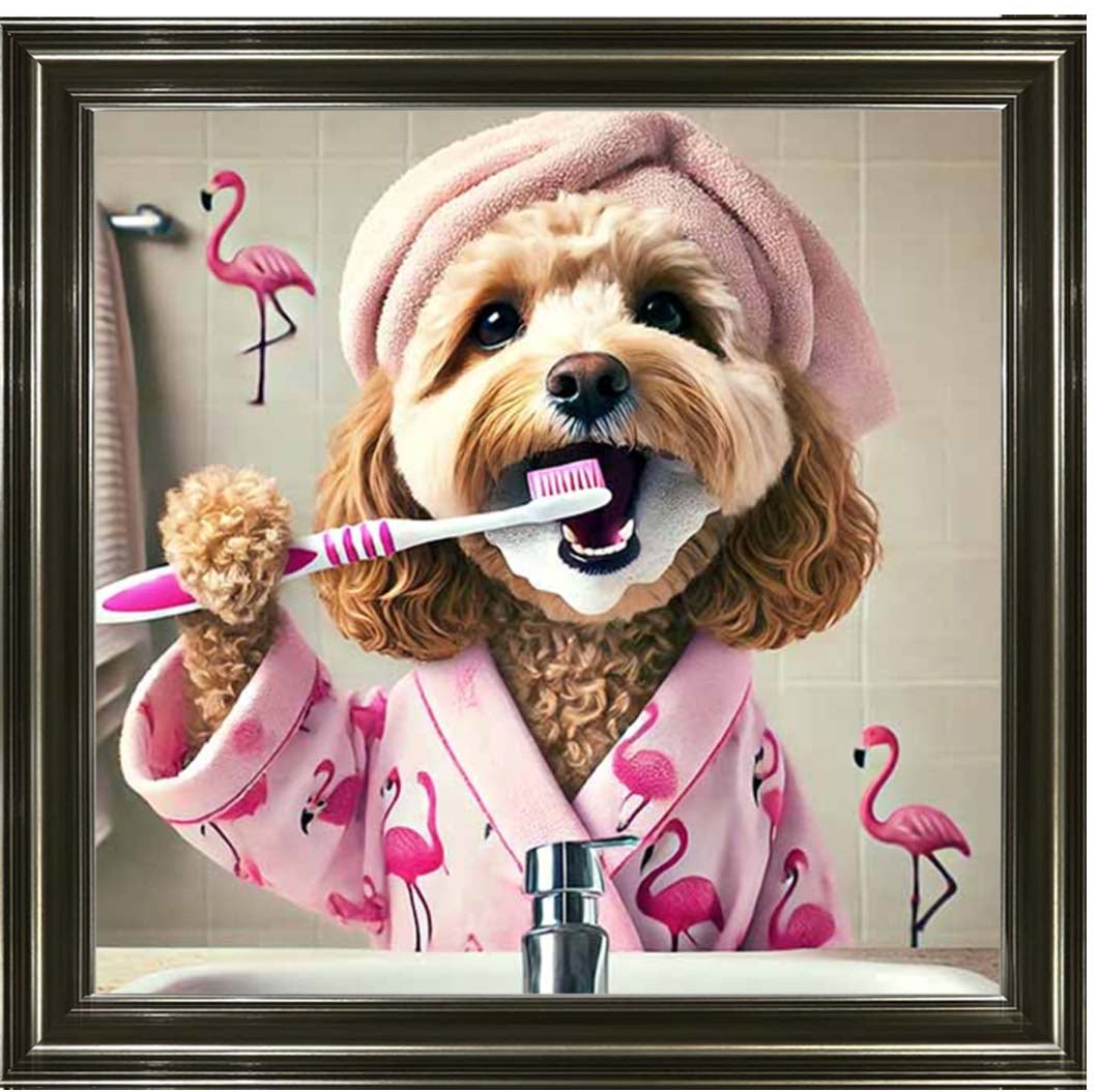 AN2286 Cockapoo Brushing Teeth