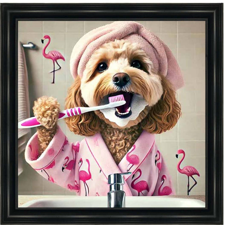 AN2286 Cockapoo Brushing Teeth