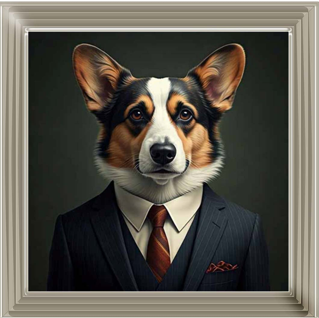 AN2296 Dog Wearing Suit