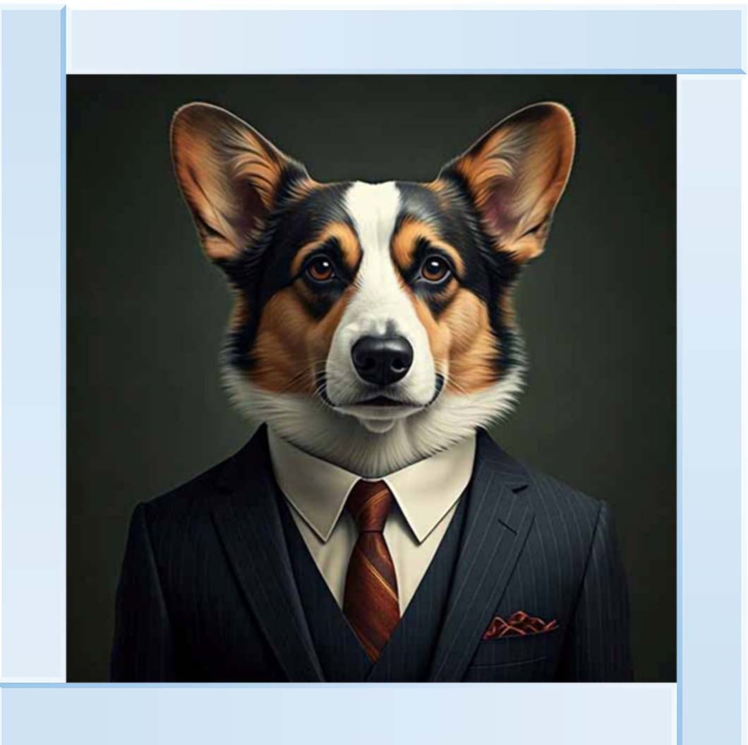 AN2296 Dog Wearing Suit