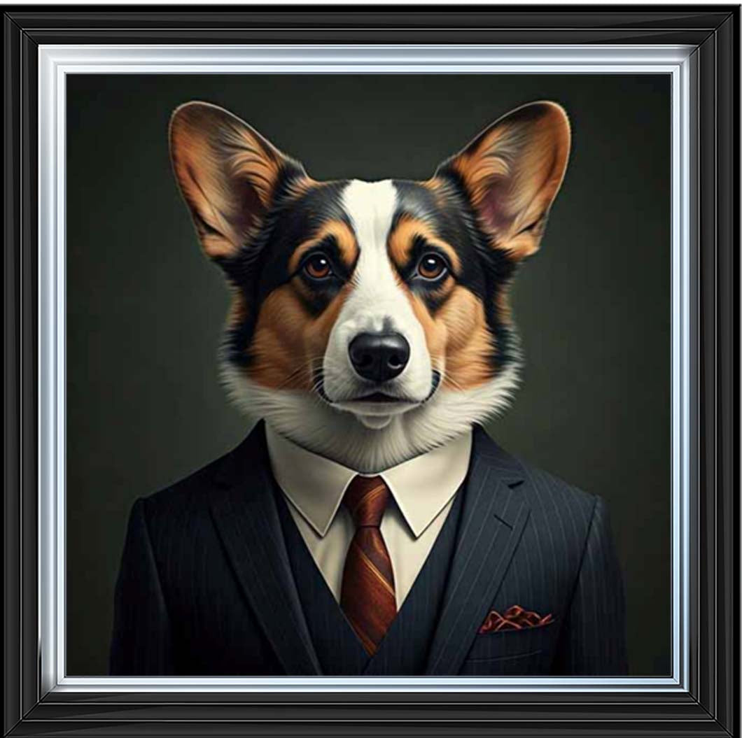 AN2296 Dog Wearing Suit