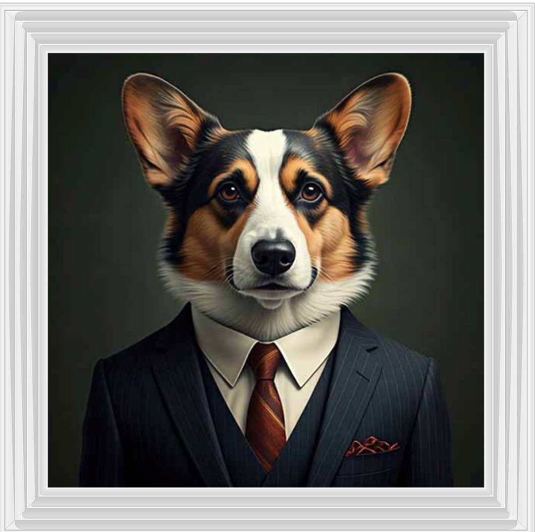 AN2296 Dog Wearing Suit