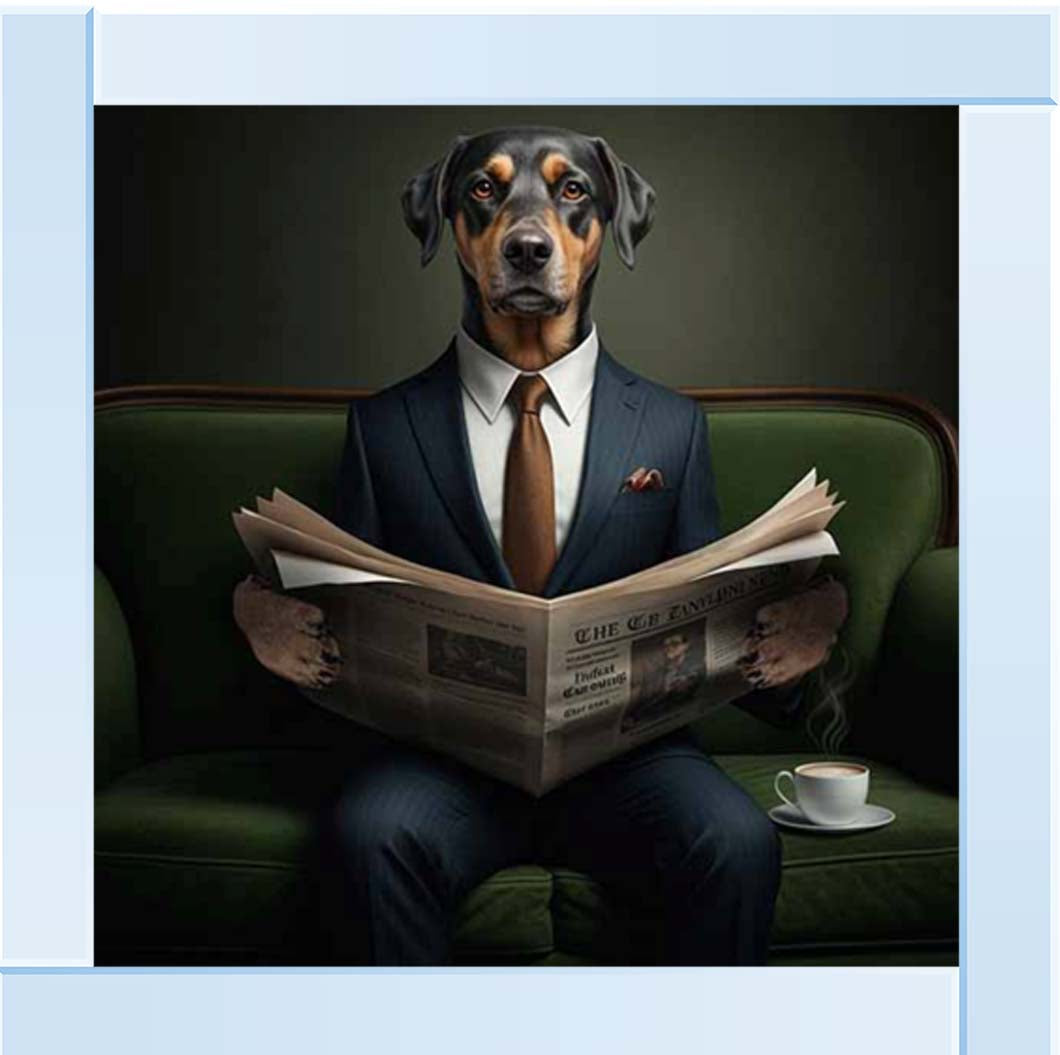 AN2299 Dachshund Reading Paper