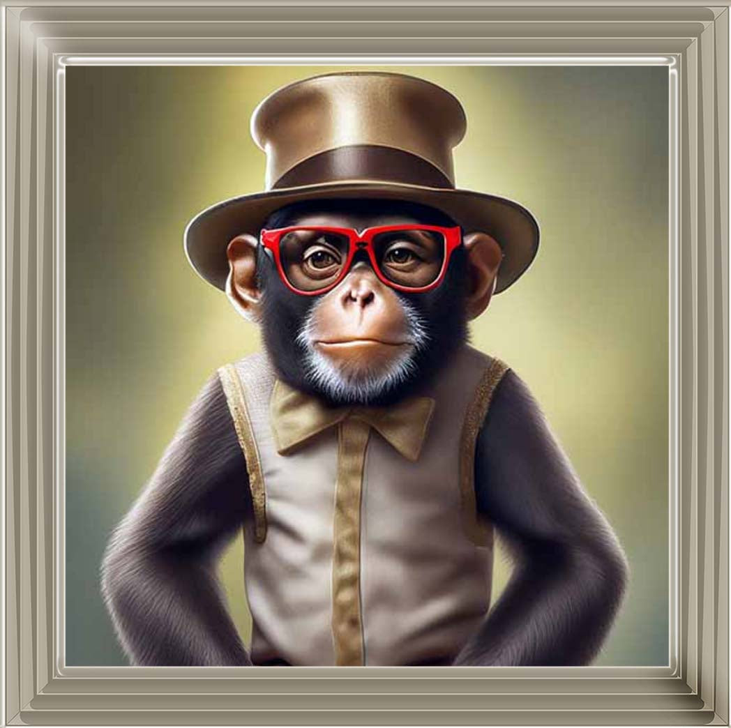 AN2309 Chimp with Glasses