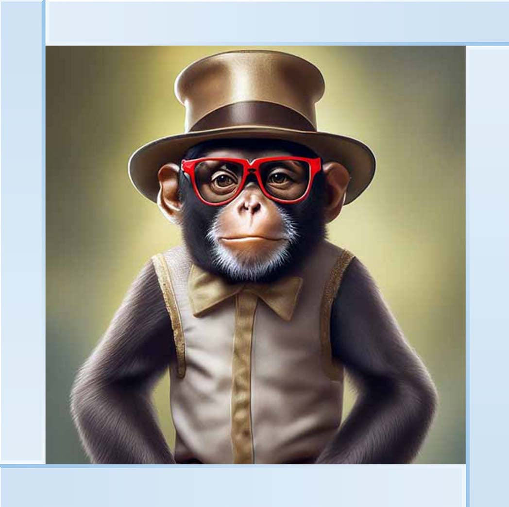 AN2309 Chimp with Glasses