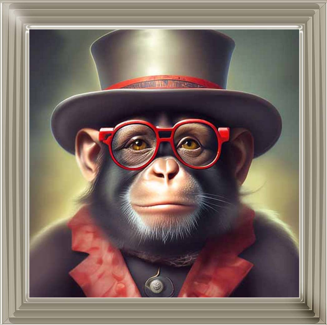 AN2313 Monkey With Glasses