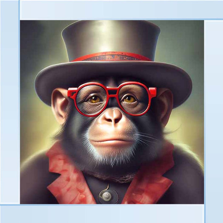 AN2313 Monkey With Glasses