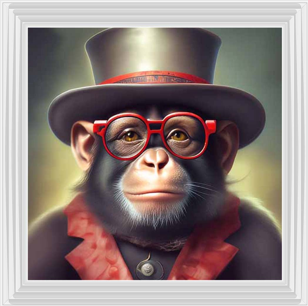 AN2313 Monkey With Glasses