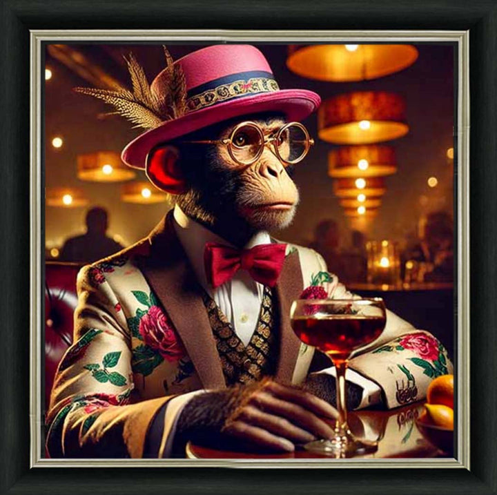 AN2324 Chimpanzee Drinking Wine
